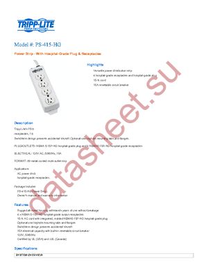 PS-415-HG datasheet  